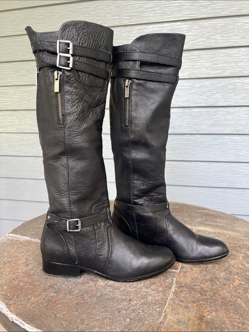 Dolce Vita Donner soft Black Leather Boot Size 7 M